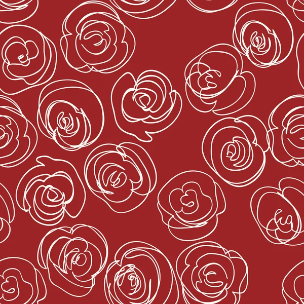 Patrón floral con rosas — Vector de stock