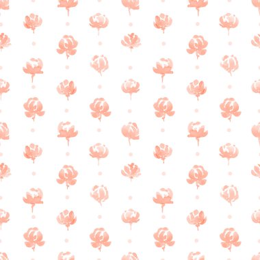 suluboya çiçek seamless modeli