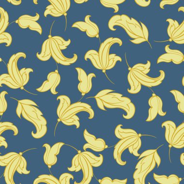 Klasik çiçek desenli.