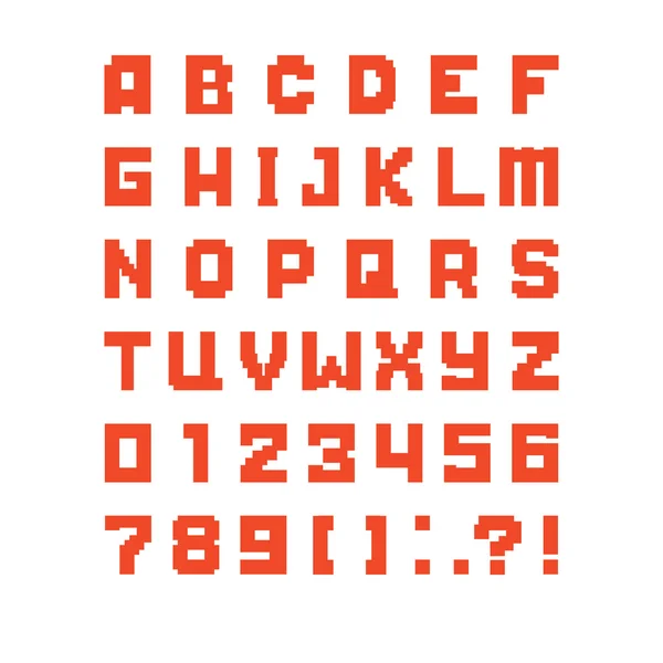 Pixel γράμματα του αλφαβήτου — Διανυσματικό Αρχείο