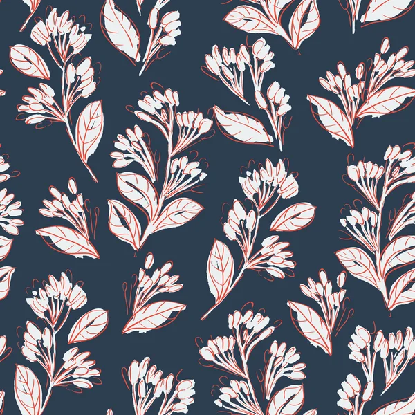 Vintage floral seamless pattern — Stock Vector