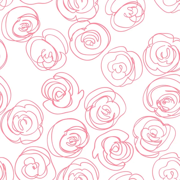 Bloemmotief met rozen — Stockvector