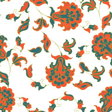 etnik çiçek seamless modeli