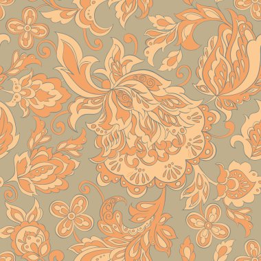 Etnik çiçek deseni