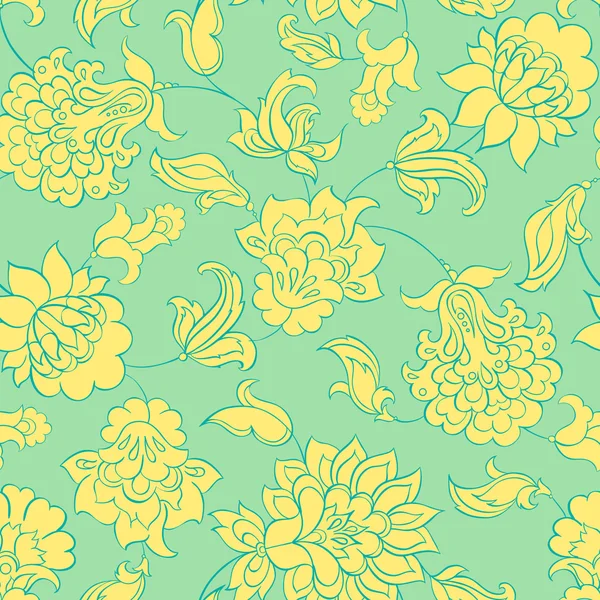 Motif floral ethnique — Image vectorielle