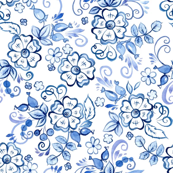 Motif aquarelle floral — Image vectorielle