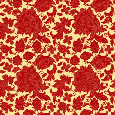 Etnik çiçek deseni