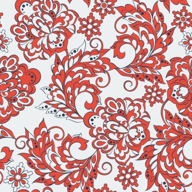 Etnik çiçek deseni