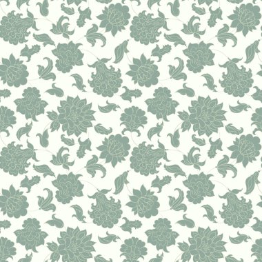 Elegance Dikişsiz desen Etnik çiçekli