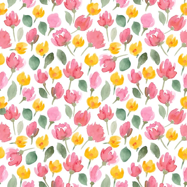 Motif aquarelle floral. fond vectoriel pour votre conception — Image vectorielle