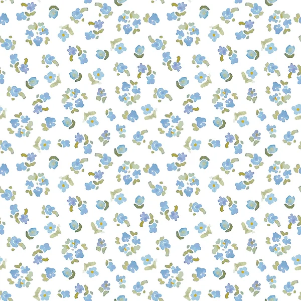 Acuarela flores lindo patrón sin costura. ilustración vectorial — Vector de stock