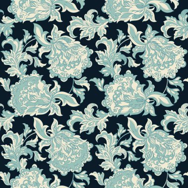 Etnik Çiçeksiz desen. Folklorik Batik vektör süslemesi.