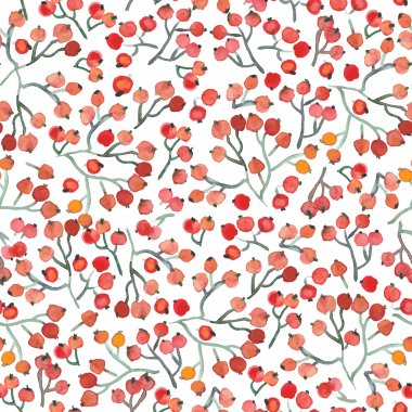 Suluboya çilek seamless modeli. 