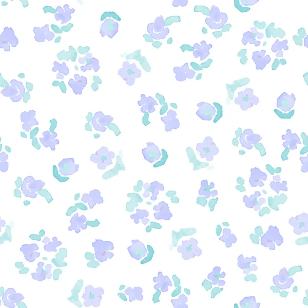 Watercolor flowers seamless pattern. — Stock Vector