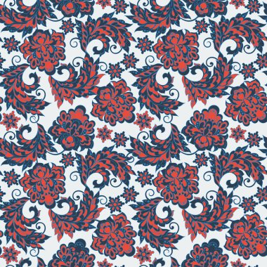 etnik çiçek seamless modeli