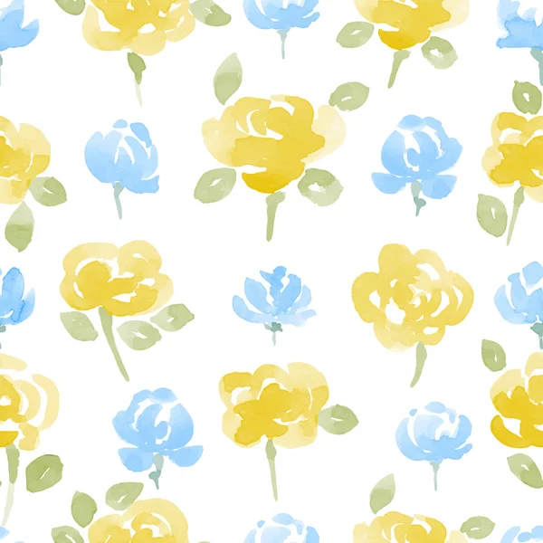 Aquarel bloemen patroon — Stockvector