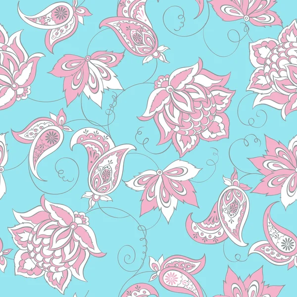 Patrón paisley floral — Vector de stock