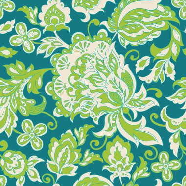 Etnik çiçek deseni