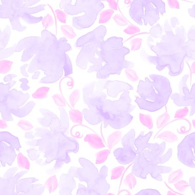 Suluboya çiçek deseni