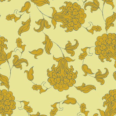 etnik çiçek deseni