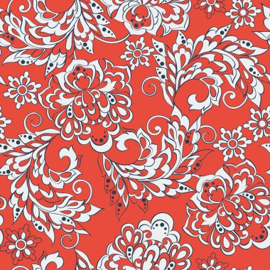 etnik çiçek deseni