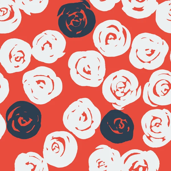 Patrón floral con rosas — Vector de stock