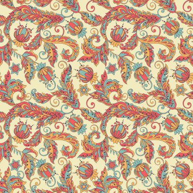 Klasik çiçek desenli.