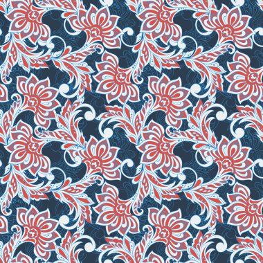 Hint çiçek seamless modeli