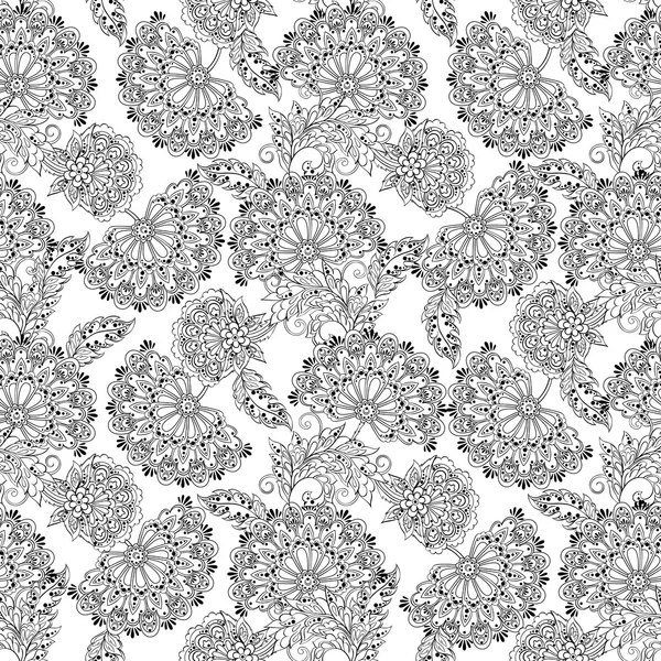 Motif vintage dans le style batik indien — Image vectorielle