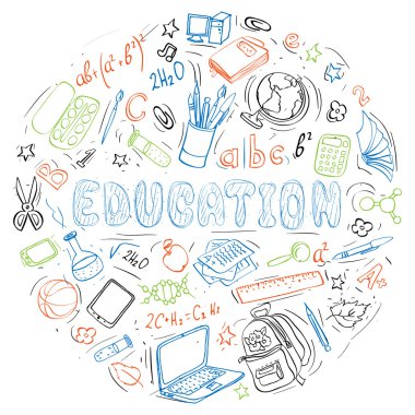 Eğitim karalamalar daire