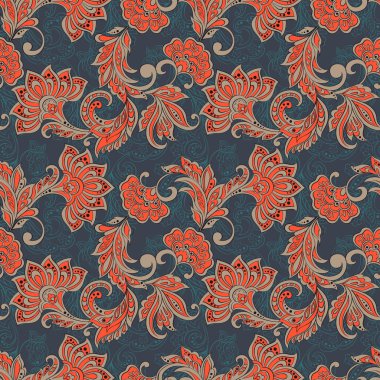 Vintage çiçek desenli