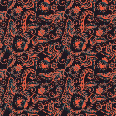 etnik çiçek deseni