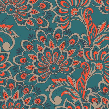 etnik çiçek deseni