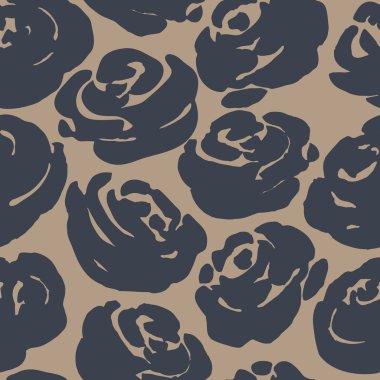 elle çizilmiş gül deseni