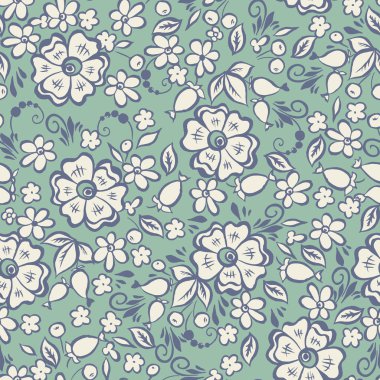 Vintage çiçek desenli