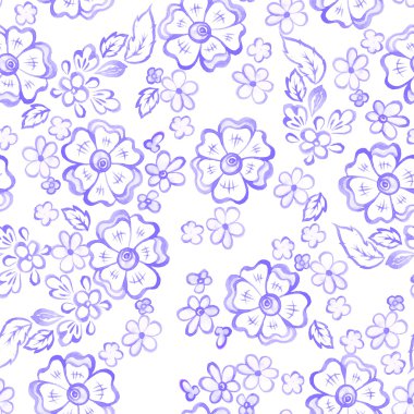 Çiçekli suluboya deseni