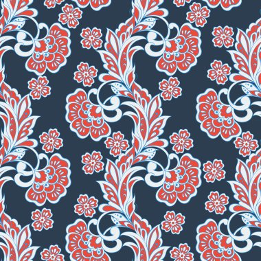 Asya çiçek desenli