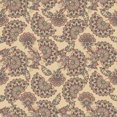 etnik çiçek deseni