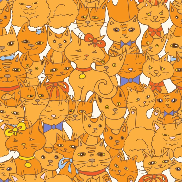 Lindo patrón de gatos — Archivo Imágenes Vectoriales