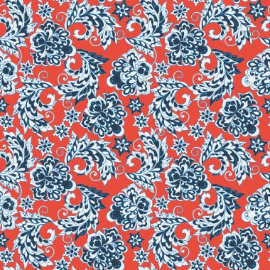 etnik çiçek seamless modeli