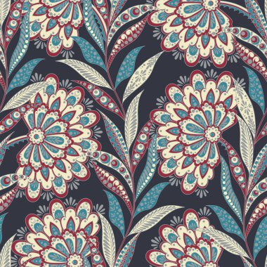 damasko tarzı çiçek şekil