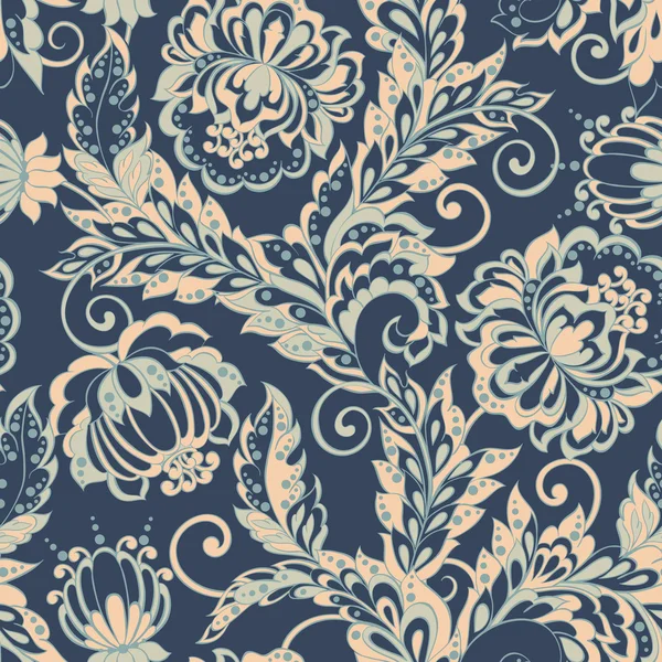 Vintage flores patrón sin costura — Archivo Imágenes Vectoriales