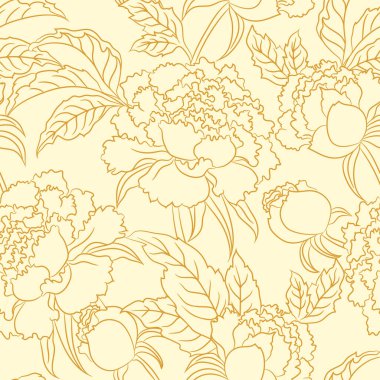 Şakayıksız desen. Çiçek vektör arkaplanı