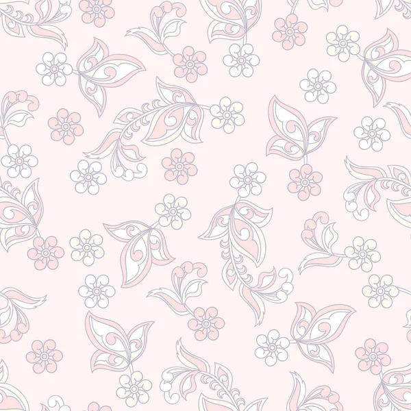 Vintage Floral Patrón Vectorial Sin Costuras — Vector de stock