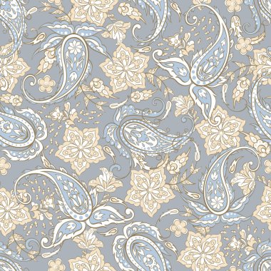 Hint tarzında çiçekli desensiz desenler. Çiçek vektör arkaplanı