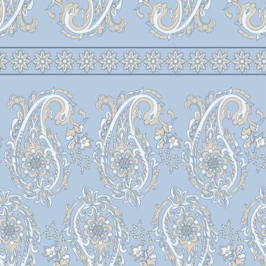 Paisley Çiçek Doğulu Etnik Düzen. Kusursuz Hint kumaşı desenleri..