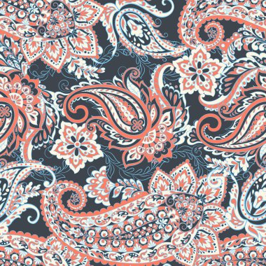 Paisley Damask süsü. Kusursuz Vektör deseni