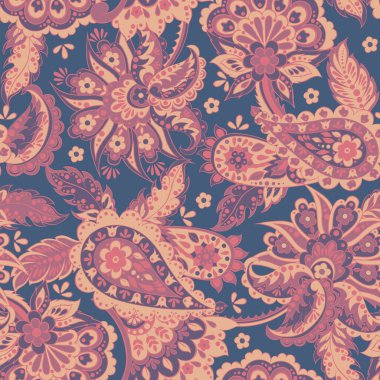 Hint tarzında çiçekli desensiz desenler. Çiçek vektör arkaplanı