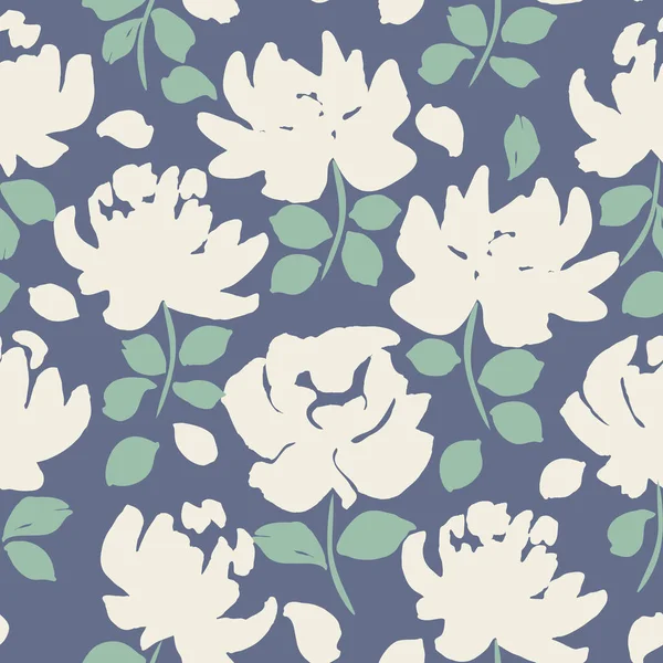 Şirin çiçeksiz vektör deseni