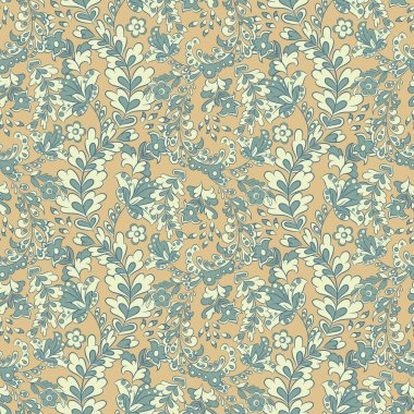 Çiçeklerle kusursuz desen. Vektör Çiçek İllüstrasyonu